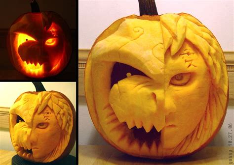 2006 Gaara And Shukaku Pumpkin Halloween Pumpkins Carvings Designs