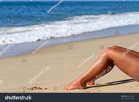 Nice Female Legs On Beach Stock Photo 63196789 Shutterstock