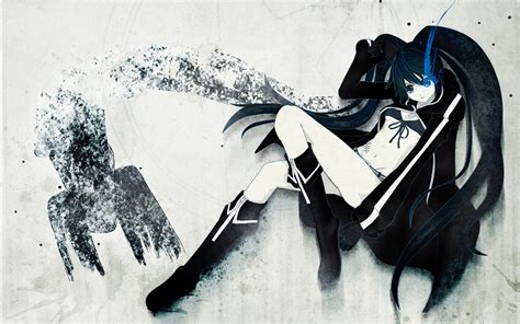 Wallpaper Drawing Illustration Monochrome Anime Girls Black Rock