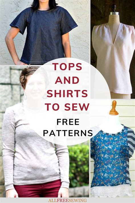 Three Different Tops And Shirts To Sew With Text Overlay That Says Top