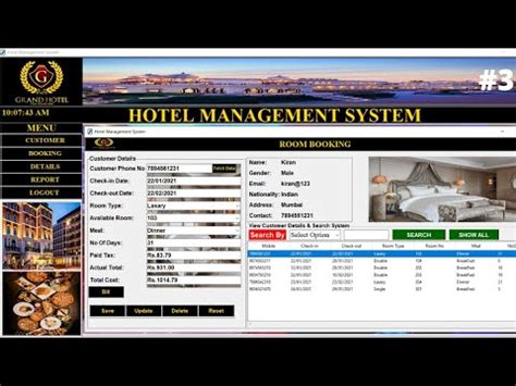 3 6 Hotel Management System Project In Python Using Tkinter With