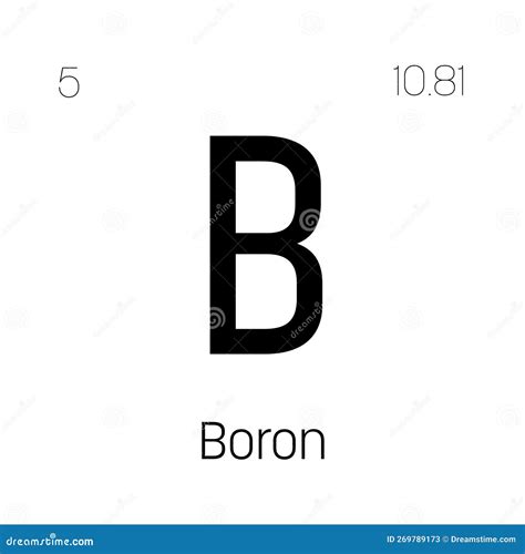 Boron B Periodic Table Element Stock Illustration Illustration Of