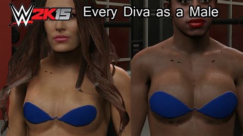 Wwe 2k15 Pc Mod Every Diva As A Male Youtube