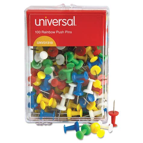 Unv31310 Colored Push Pins By Universal