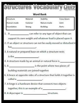 Grade 3 Science quiz about structures. | Grade 3 science, Third grade