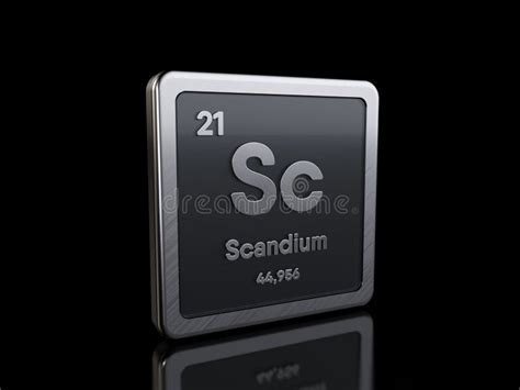Scandium Sc Element Symbol From Periodic Table Series Stock Illustration Illustration Of