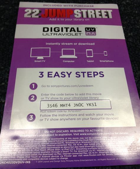 Well, at least all of the ones connected to supported services, which currently are google play, itunes, amazon, and vudu. Your Free Daily Ultraviolet UV Codes for Movies: Movie ...