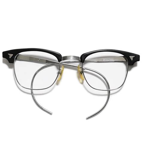 vintage 1960 s american optical malcolm x sirmont eyeglasses black × silver ｜ ビンテージ眼鏡