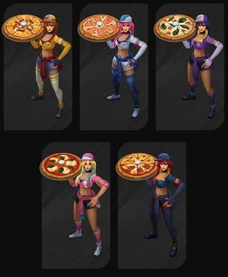 League Of Legends Chromas Revealed For Pizza Delivery Sivir Other