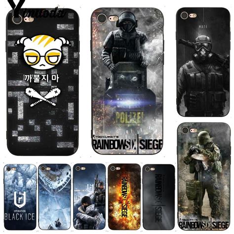Yinuoda For Iphone 7 6 X Case Rainbow Six Siege Operation Black Ice