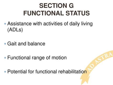 Ppt Section G Functional Status April 15 2014 1 3pm Powerpoint