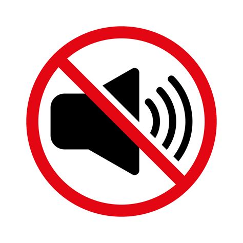 No Sound Icon No Noise Mute Button Keep Your Volume Lower Silence
