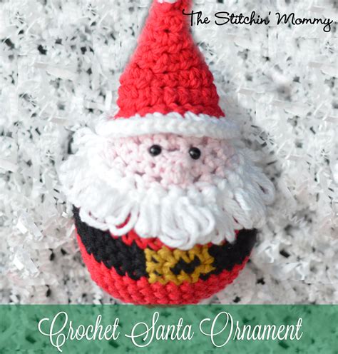 Crochet Santa Ornament Free Pattern The Stitchin Mommy