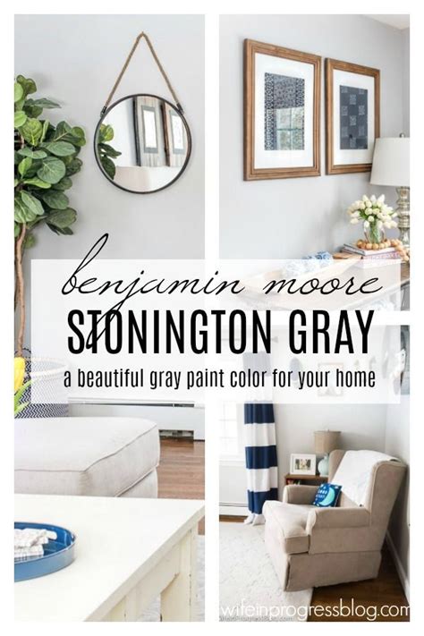 Benjamin Moore Stonington Gray Living Room Paint True Grey Paint