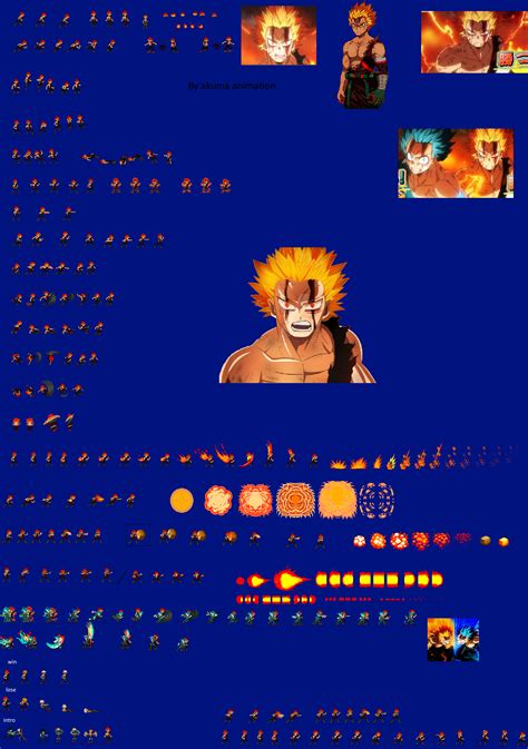 Bakugou One For All Sprite Sheet Jus 100 Update By Akuma Animation098