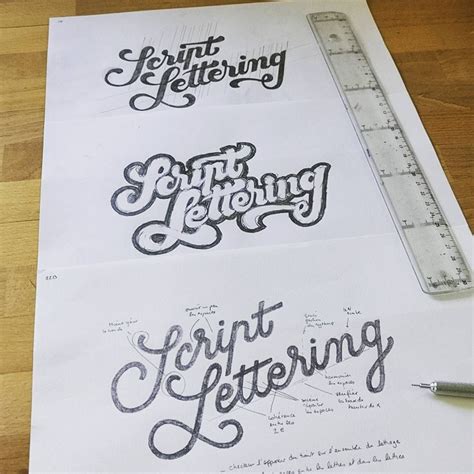 Hand Lettering Hand Lettering Sketch Pencil Script Lettering By