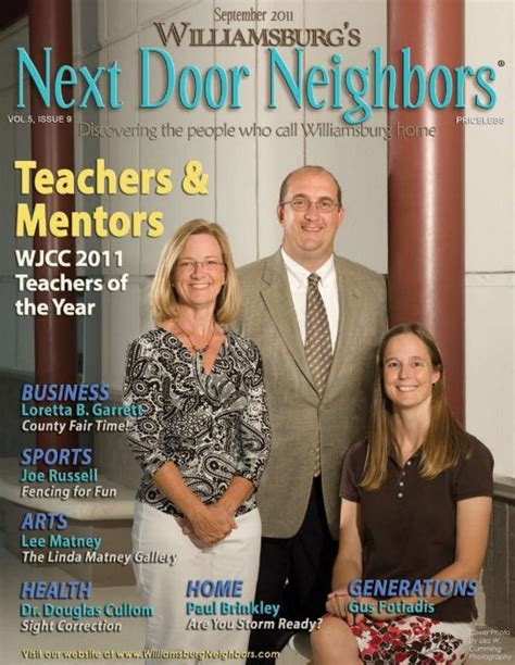 September Williamsburg Va Magazine Next Door Neighbors