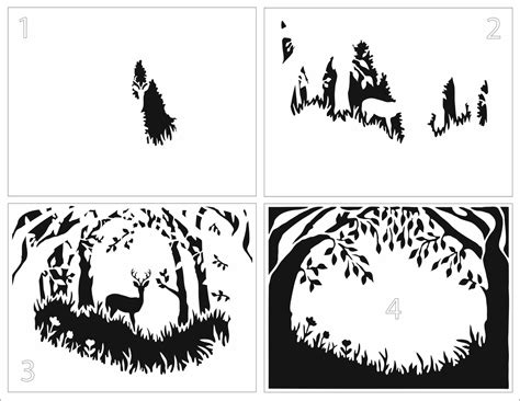 Forest Scene A2 Layered Stencil Tcw6025 Craftlines Bv