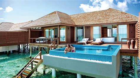 Malediven Deluxe Wasser Villa Luxus Pool Villa Malediven