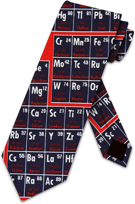 Periodic Table Neckties Chemistry Ties Science Tie Mens