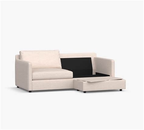 Pacifica Square Arm Upholstered Sofa Reversible Storage Chaise