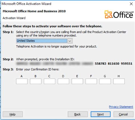 ms office 2007 telephone activation key