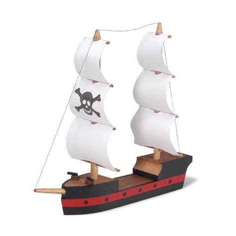 425 Wooden Pirate Ship Assembly Kit Pirate Crafts Wooden Model