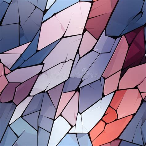 An Abstract Image Of A Stained Glass Window With Red Blue And Pink Colors Stock Illustration