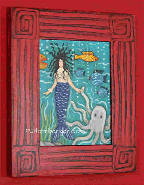 Carleen The Mermaid By Art Folk Art Painting