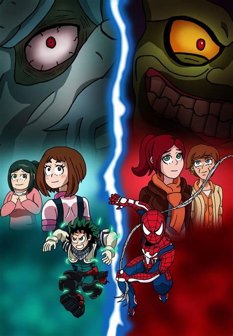 The Amazing Spider Man And Deku Crossover Artwork Drawn By Me R