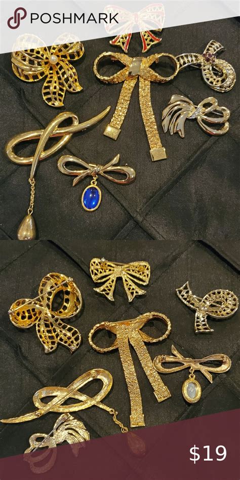 Brooch Bundle Brooch Vintage Ribbon Tarnished Jewelry