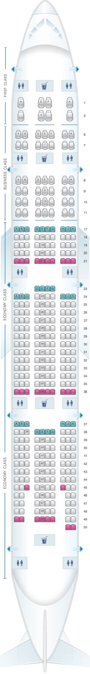 Seat Map Emirates Boeing B777 300er Three Class Private Suite Best