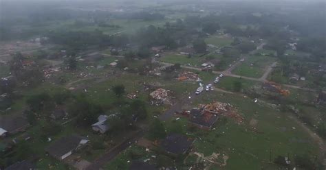 Drone Captures Horrific Tornado Damage In Van Texas