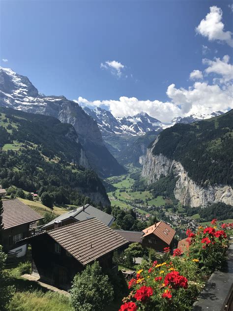 View Of Lauterbrunnen Valley From Our Hotel Balcony In Wengen