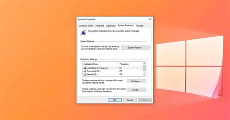 How To Create System Restore Point Shortcut In Windows 10