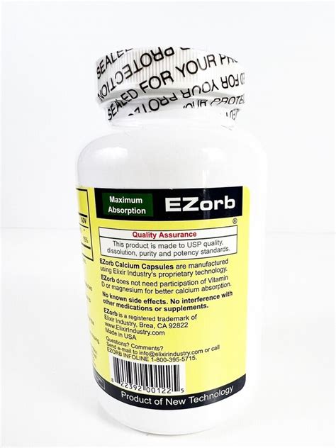 Ezorb Calcium Aspartate Anhydrous Maximum Absorption 180 Capsules Ebay