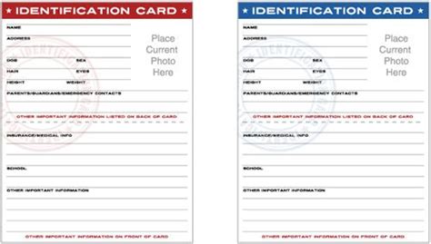 We design, print and supply wonderful looking identity card for kindergarten preschool kids. ID Cards - Front | Id card template, Card template, Card ...