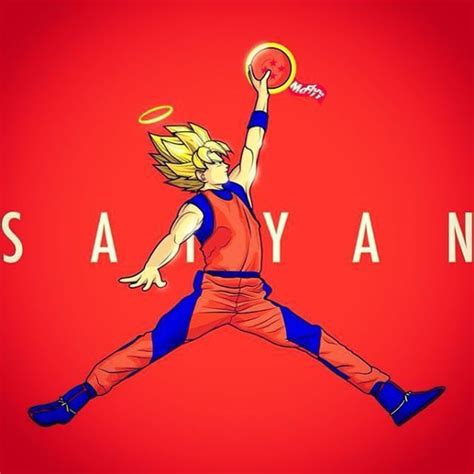 Super Saiyan Goku X Air Jordan Visit Now For 3d Dragon Ball Z