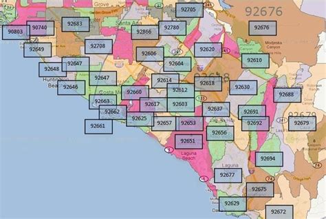 Orange County Zip Code Map