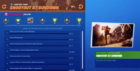 All Fortnite Season X Shootout At Sundown Limited Time Mission