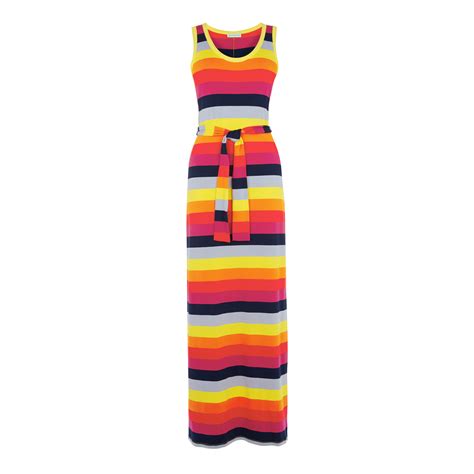 Rainbow Stripe Maxi Dress Warehouse