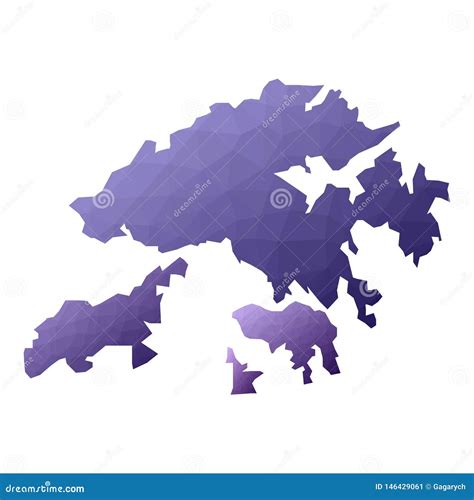 Hong Kong Map Stock Vector Illustration Of Globe Color 146429061