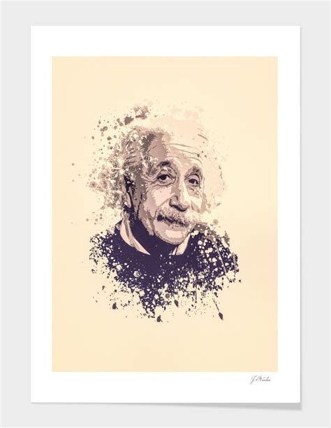 Albert Einstein Splatter Painting Art Print By Jp Voodoo