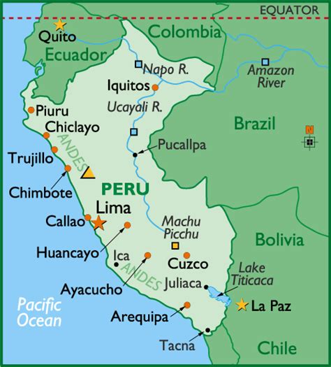 Map Of Peru With Cities