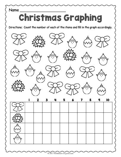 You can use to these for preschool, kindergarten, homeschool. Christmas Graphing Worksheet