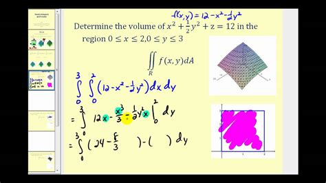Introduction To Double Integrals And Volume Youtube