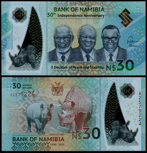 African Coins And Banknotes Namibia N 30 Commemorative Banknote