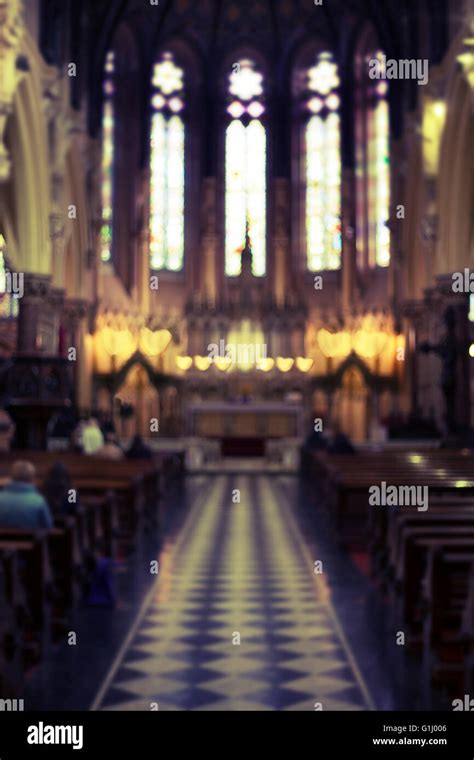 Blurry Church Background Stock Photo Alamy