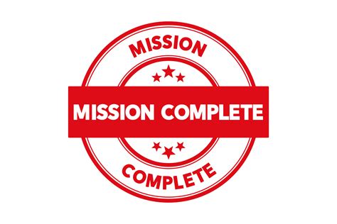 Round Mission Complete Stamp Png And Psd Psdstamps