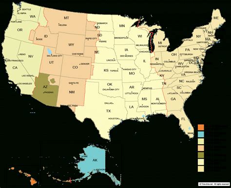 Printable Us Map With Time Zones And Area Codes Free Printable Maps